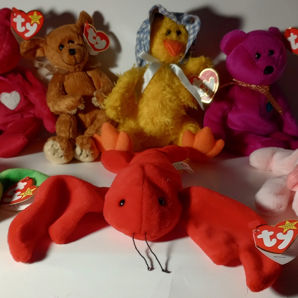 5 Out Of The Original First Produced Beanie Babies, Very Rare & Collectible!.